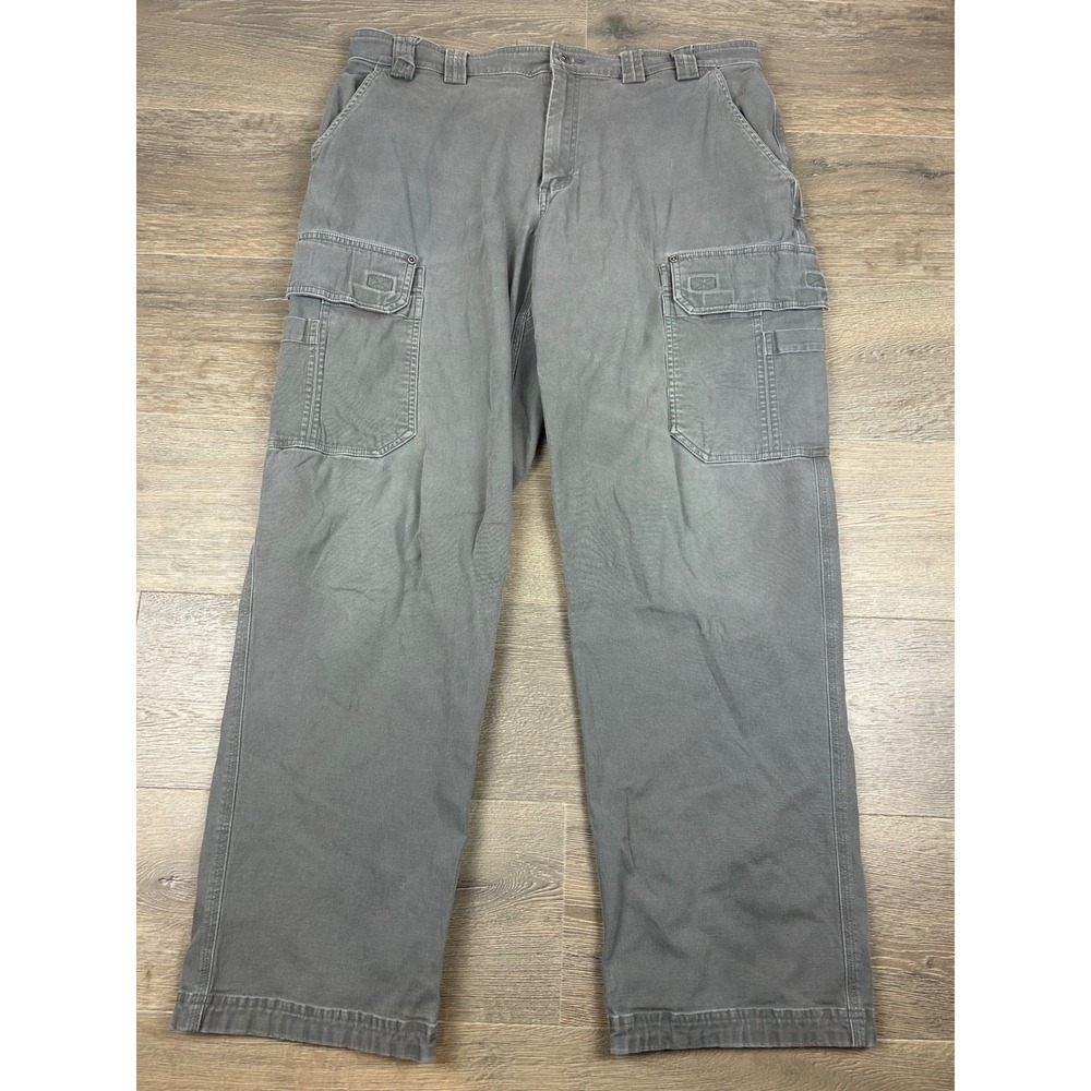 Duluth Trading Co Flex Fire Hose Cargo Pants Mens 38x34 Gray Work Trousers